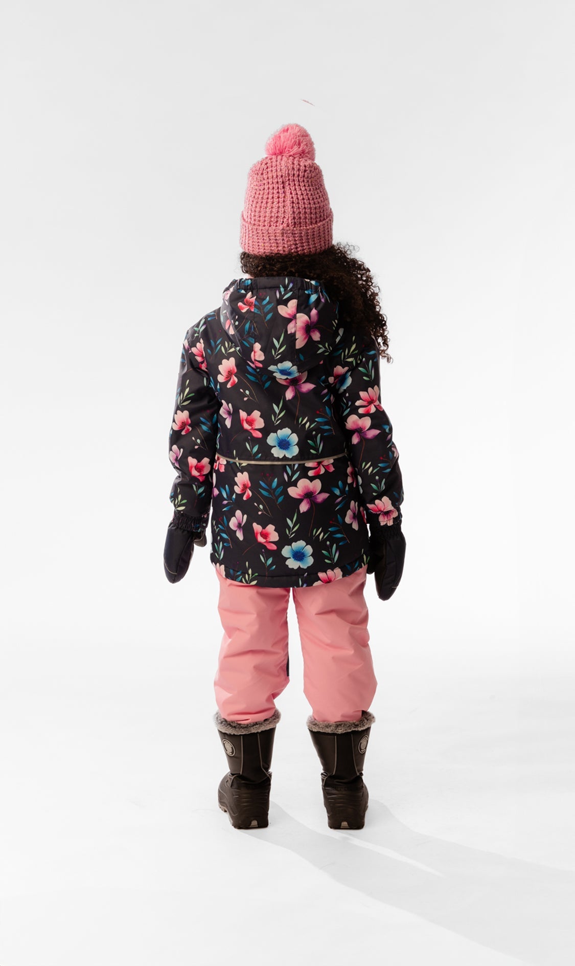 Deux par Deux Light Weight Two Piece Chill Snowsuit Blue Floral Print
