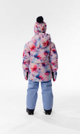 Deux par Deux Light Weight Two Piece Chill Snowsuit Mauve Printed Flowers