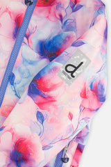 Deux par Deux Light Weight Two Piece Chill Snowsuit Mauve Printed Flowers