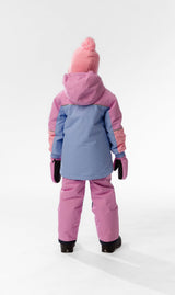 Deux par Deux Light Weight Two Piece Chill Snowsuit Pink Blue And Mauve