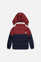 Two Piece Play Snowsuit Navy And Burgundy With Navy Pants-2