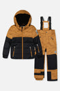 Two Piece Play Snowsuit Brown And Black With Brown Pants-0