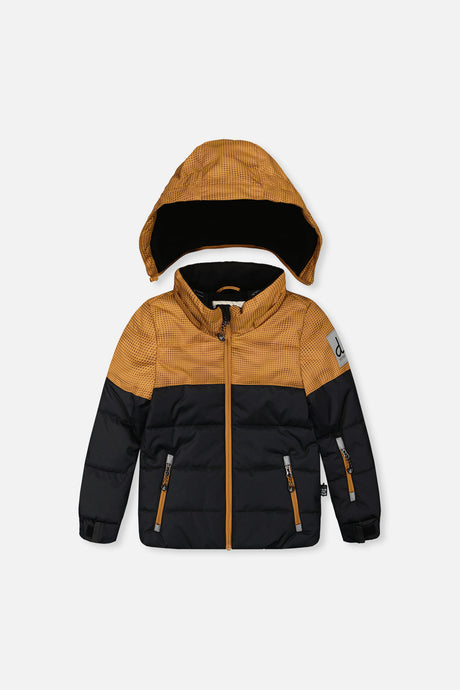 Two Piece Play Snowsuit Brown And Black With Brown Pants-1