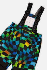 Deux par Deux black colorblock PLAY snowsuit with checkerboard pants, product photo 7