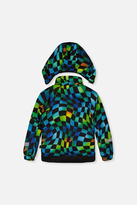 Deux par Deux PLAY checkerboard snowsuit, alternate view 3