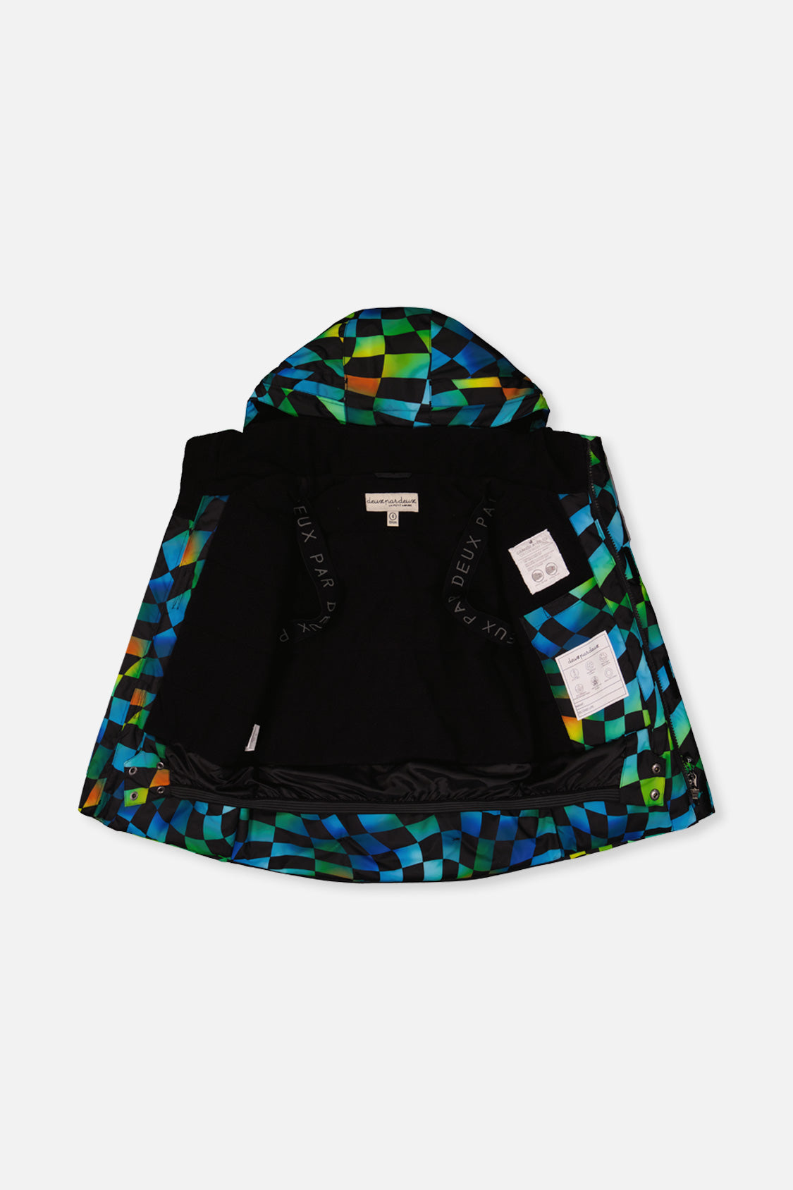 Deux par Deux PLAY checkerboard snowsuit, alternate view 4
