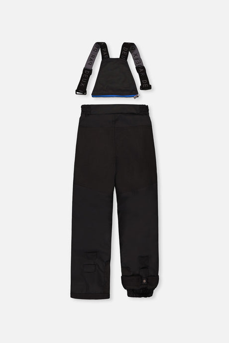 Deux par Deux boys' PLAY snowsuit, blue and orange gradient jacket with black pants, alternate angle