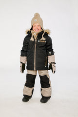 Two Piece Play Snowsuit Black And Beige-1