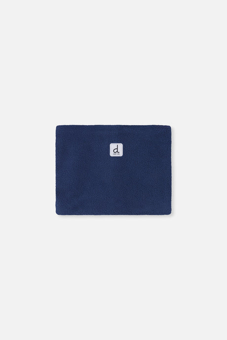 Navy polar fleece neckwarmer included with the PLAY snowsuit