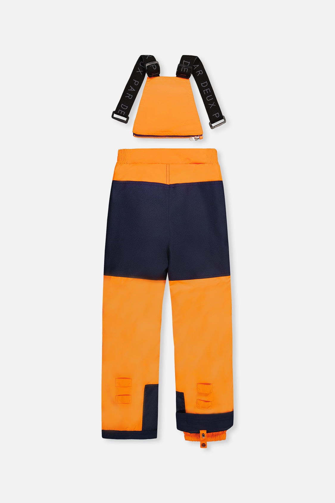 Deux par Deux Two Piece Play Snowsuit Navy Blue And Orange With Orange Pants