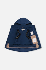 Deux par Deux Two Piece Play Snowsuit Navy And Rust Colorblock With Blue Bear Print Pants
