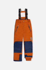 Deux par Deux Two Piece Play Snowsuit Blue Bear Print With Rust Pants