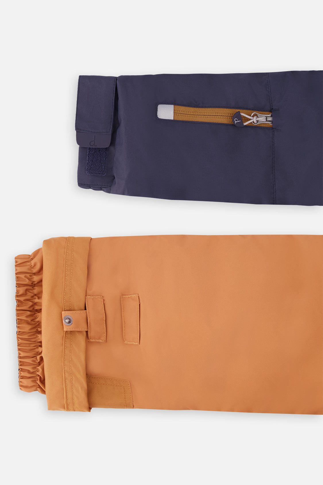Deux par Deux Two Piece Play Snowsuit Navy Blue With Brown Pants