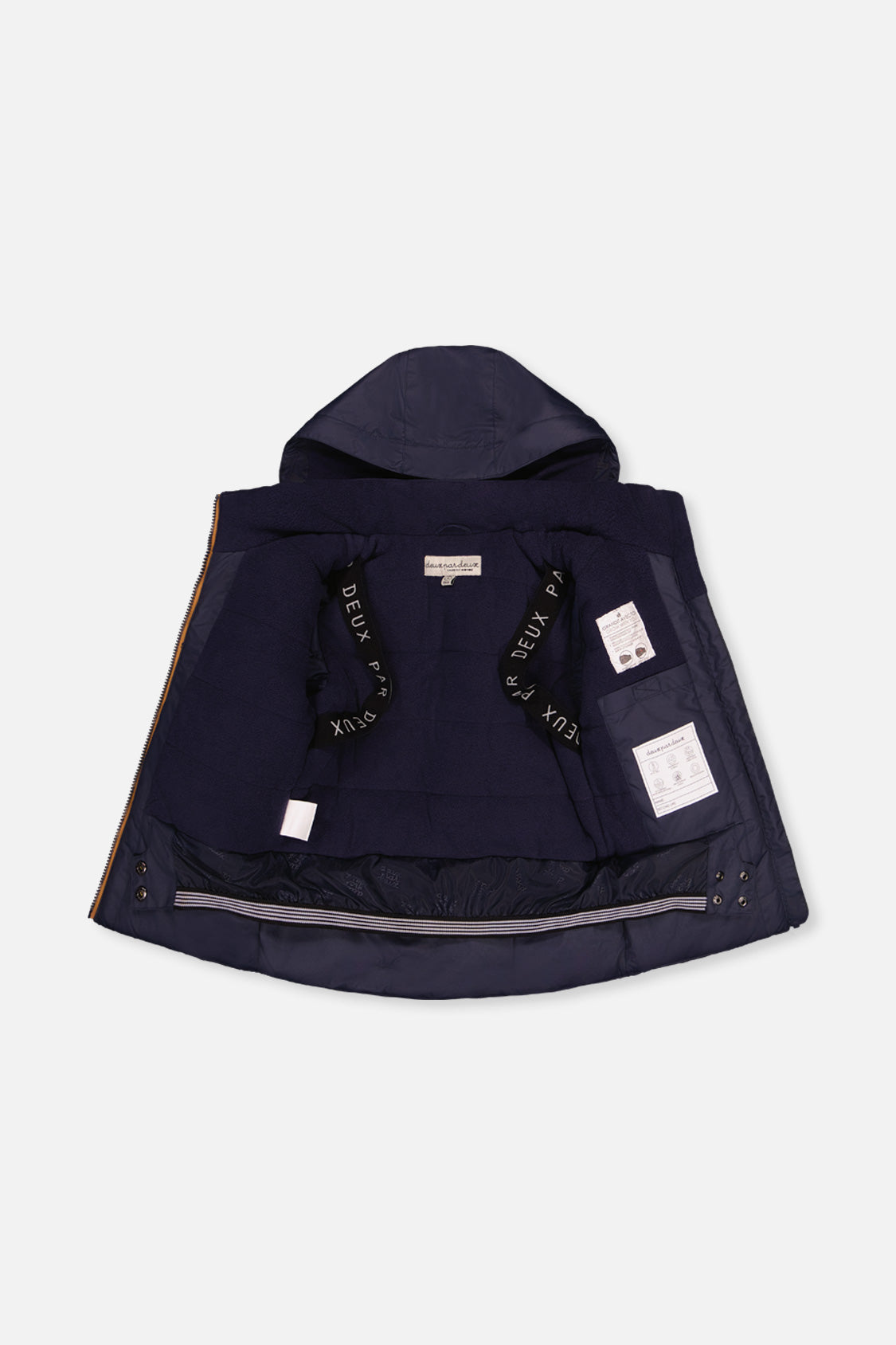 Deux par Deux Two Piece Play Snowsuit Navy Blue With Brown Pants