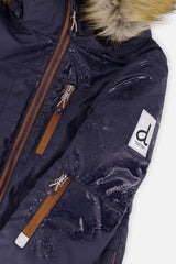 Deux par Deux Two Piece Play Snowsuit Navy Blue With Brown Pants