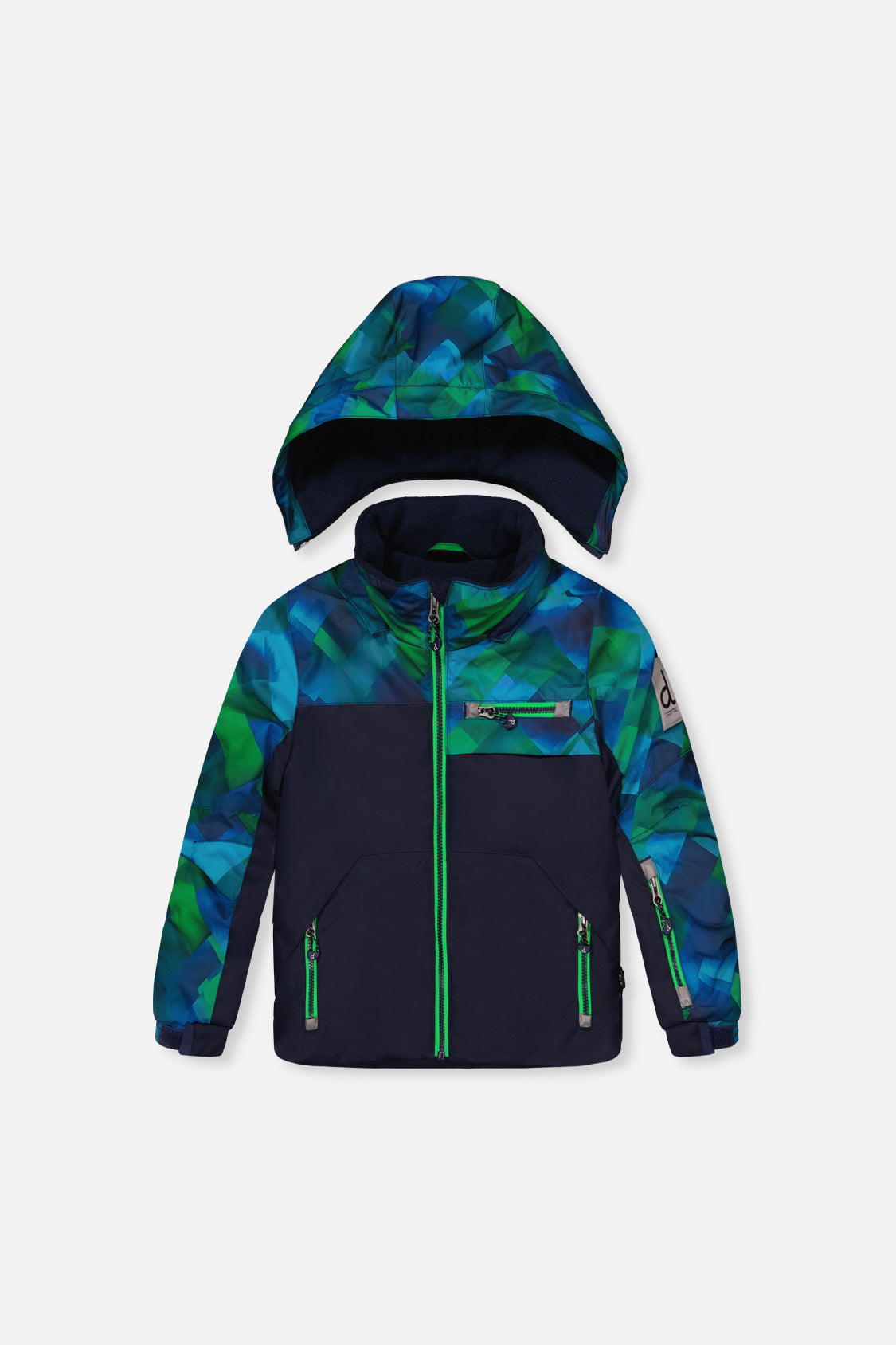 Deux par Deux Two Piece Play Snowsuit Blue And Green Checkered Print