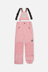 Two Piece Play Snowsuit Pink Minit Flower Print With Pink Pants-4