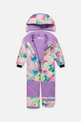 Deux par Deux Kids One Piece Play Snowsuit Multicolor Diamond Print