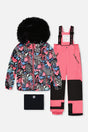 Two Piece Play Snowsuit Black Zebra Print With Pink Pants-0
