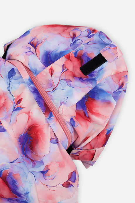 Deux par Deux PLAY mauve floral and navy snowsuit, alternate view 7