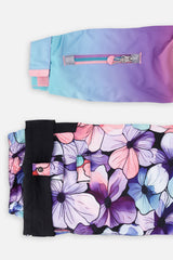 Deux par Deux pink-to-blue gradient PLAY snowsuit with floral pants, product photo 10