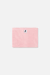 Deux par Deux girls' PLAY snowsuit with pink mini flower jacket and navy snow pants, additional product view