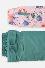 Deux par Deux Two Piece Play Snowsuit Pink Vintage Floral Print