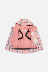 Deux par Deux Two Piece Play Snowsuit Pink Vintage Floral Print
