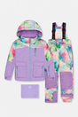 Two Piece Play Snowsuit Multicolored With A Diamond Pattern-0