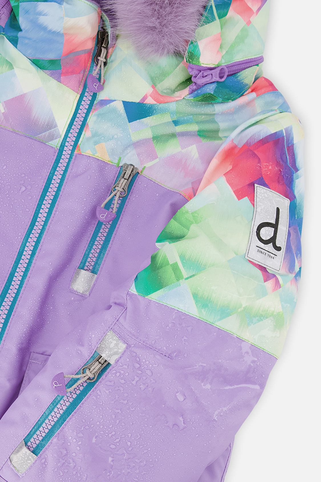 Deux par Deux Two Piece Play Snowsuit Multicolored With A Diamond Pattern product image P8
