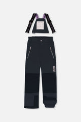 Deux par Deux Two Piece Play Snowsuit Pink Mountain Print With Black Pants