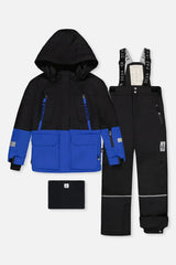 Two Piece Teknik Snowsuit Royal Blue And Red-0