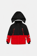 Two Piece Teknik Snowsuit Red With Black Pants-1