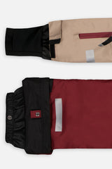 Deux par Deux Two Piece Teknik Snowsuit Black Beige And Burgundy