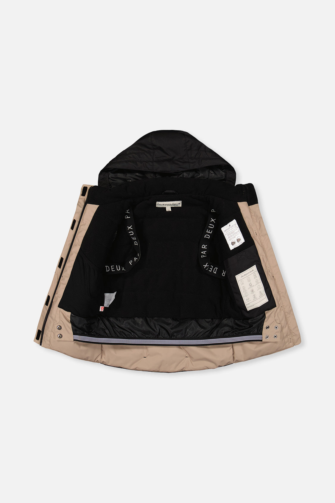 Deux par Deux Two Piece Teknik Snowsuit Black Beige And Burgundy