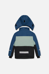 Deux par Deux boys' TEKNIK two-piece snowsuit in navy blue, alternate view