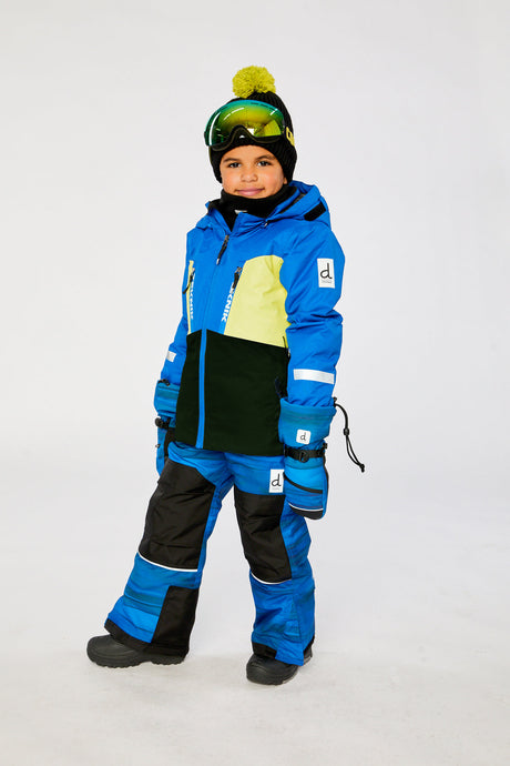 Two Piece Teknik Snowsuit Royal Blue And Yellow-2