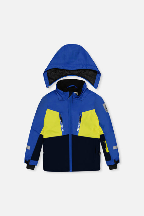 Two Piece Teknik Snowsuit Royal Blue And Yellow-4