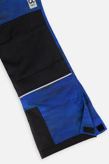 Deux par Deux boys' TEKNIK two-piece snowsuit in royal blue and yellow, extra product view