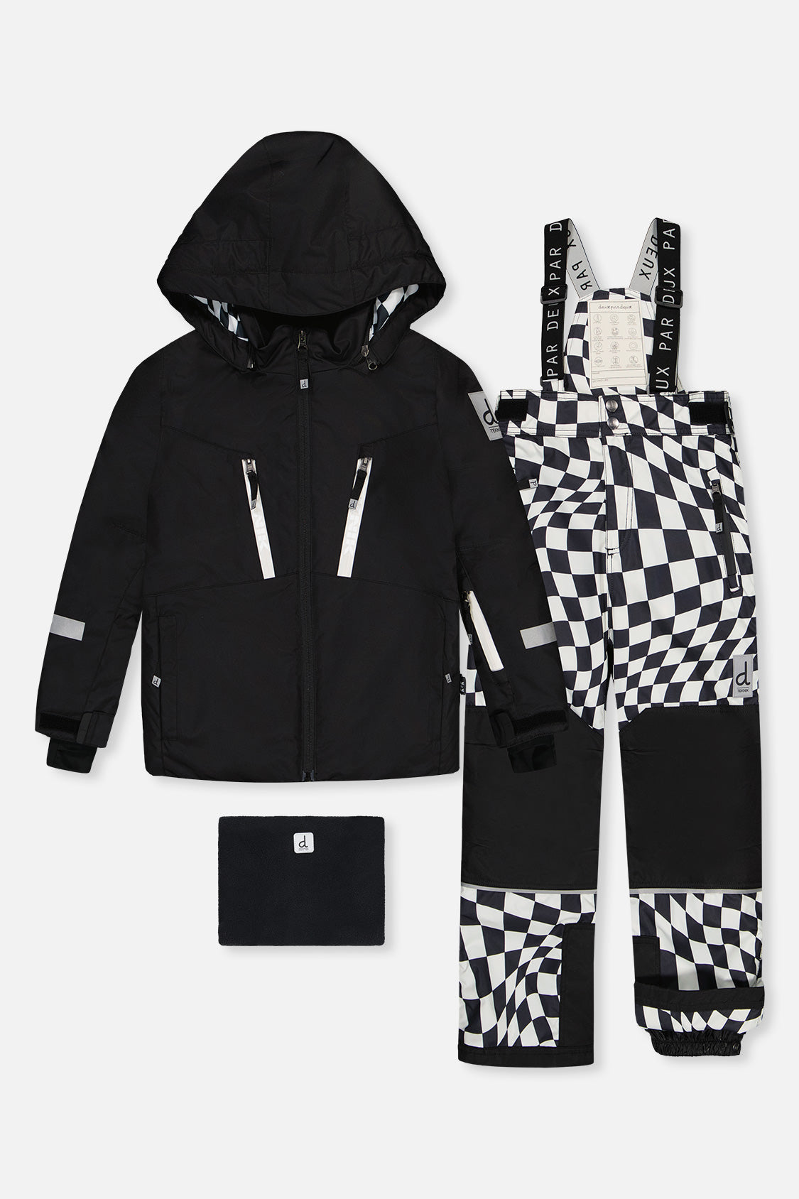 Two Piece Teknik Snowsuit Black And White-0