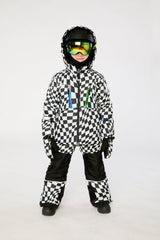 Two Piece Teknik Snowsuit White Checkered Print-1