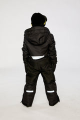 Kids One Piece Teknik Snowsuit Black-3