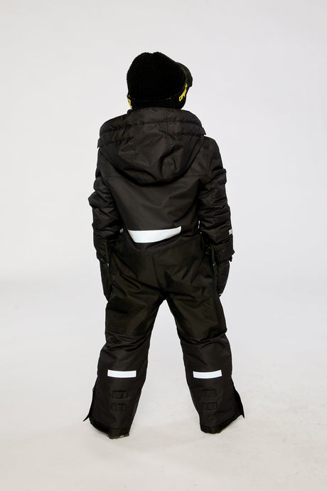 Kids One Piece Teknik Snowsuit Black-3