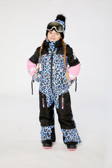 Kids One Piece Teknik Blue Leopard Print-1