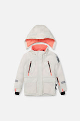 Two Piece Teknik Snowsuit Off-White And Pink With Black Pants-1