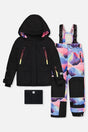 Two Piece Teknik Snowsuit Pink Print With Blue Mountains-0