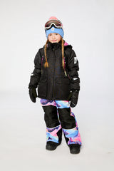 Two Piece Teknik Snowsuit Pink Print With Blue Mountains-1