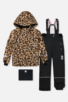 Two Piece Teknik Snowsuit Brown Leopard Print-0