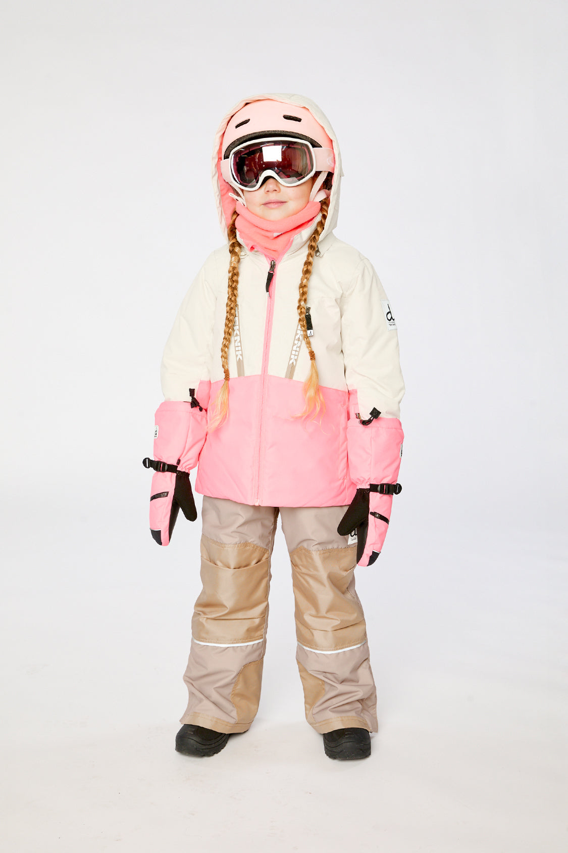 Two Piece Teknik Snowsuit Off-White And Pink-1