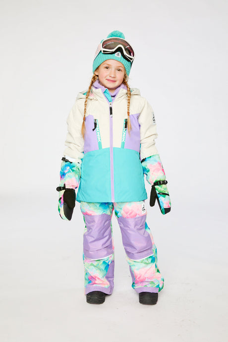 Two Piece Teknik Snowsuit Multicolored With A Diamond Pattern-1